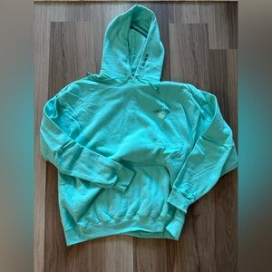 Turquoise Trinity Hoodie with Small Embroidered Logo
